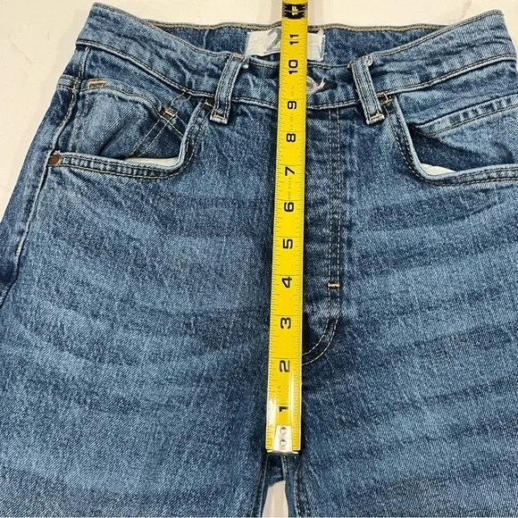 We The Free Lasso High Rise Button Fly Straight Leg Jeans 24 - Picture 12 of 14
